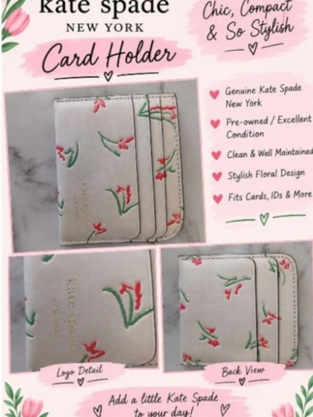 Kate Spade Floral Card Holder